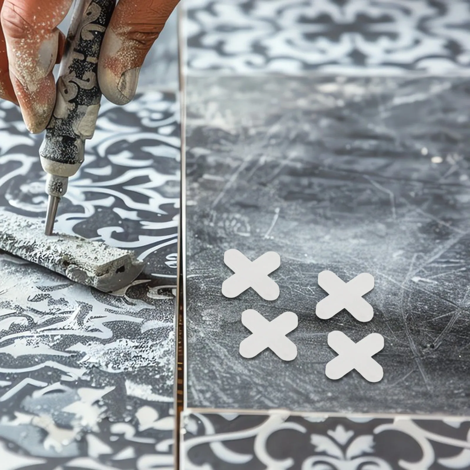 

500pcs Tile Spacers Cross Shaped Plastic Leveling Tools For Floor Wall Ceramic Installation Positioning Spacer Grout Joint