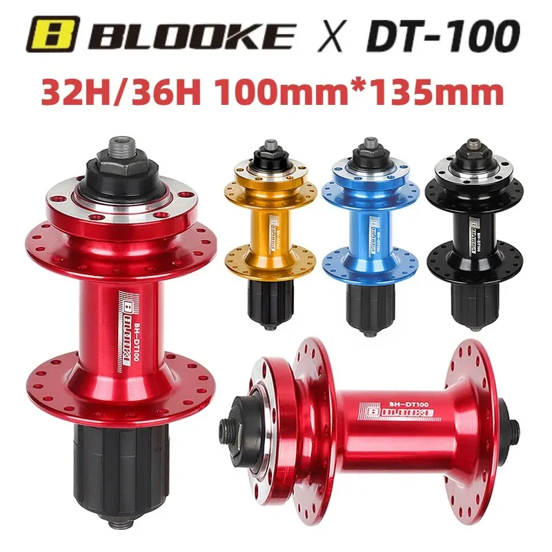 BLOOKE DT100 Bicycle Ball Hub Disc Brake Front and Rear MTB Bike Bushing Quick Release Sleeve Cube 32 36 Hole 10 Speed