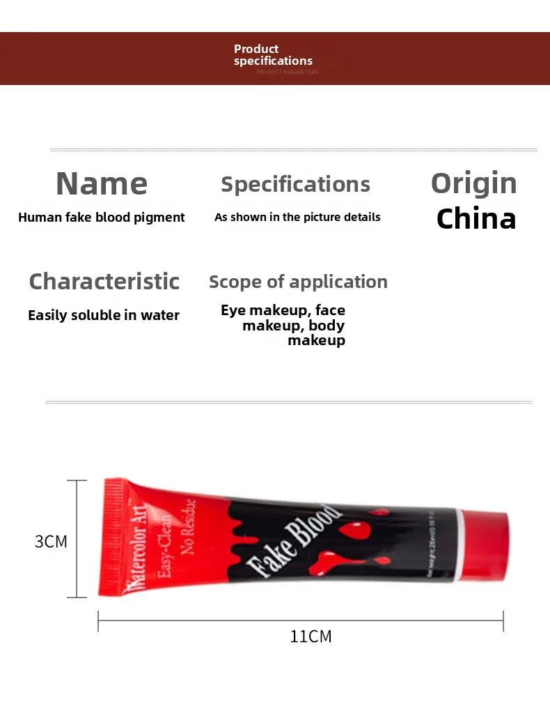 6 قطعة هالوين الاصطناعي وهمية فيلم البلازما والتلفزيون الدعائم زجاجات صغيرة مع صناديق ألوان صعبة مصاص دماء ماكياج محاكاة ساخرة الدعائم