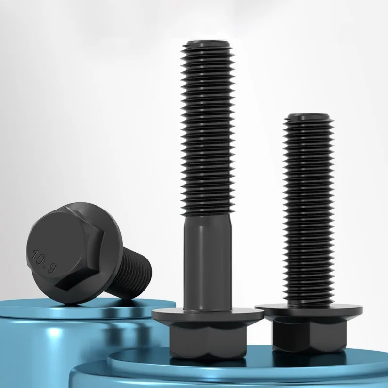 10 قطعة 10.9 الصف M6 M8 شفة عرافة رئيس البراغي مسامير مسدس شفة البراغي لآلات السيارات دراجة نارية سيارة استبدال عدة