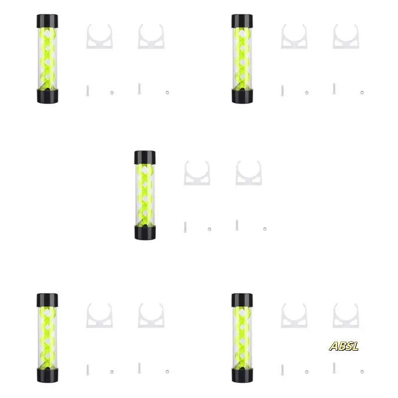 

5Pcs 200Mm Water Cooling PC Water Tank Computer Water Cooling Tank With G1/4 Thread For PC Computer (Green)