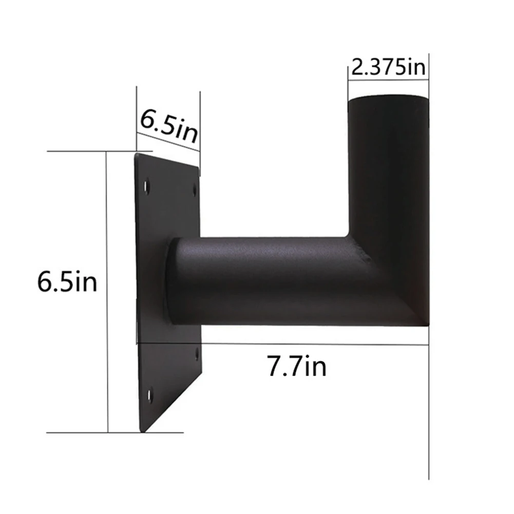 Suporte de parede com adaptador Tenon, L forma aço LED Street Lights, 90 graus, 7,7x6,5x6,5 polegadas, 1PC