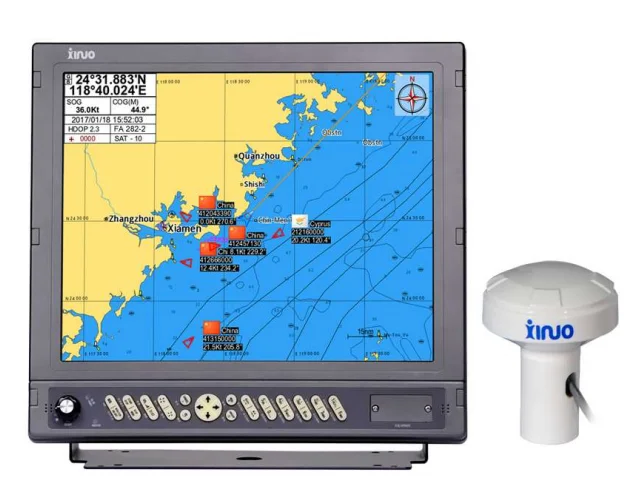 XINUO 17 Inch Marine AIS Transponder and Receiver with GPS Chartplotter for Navigating HM-5917