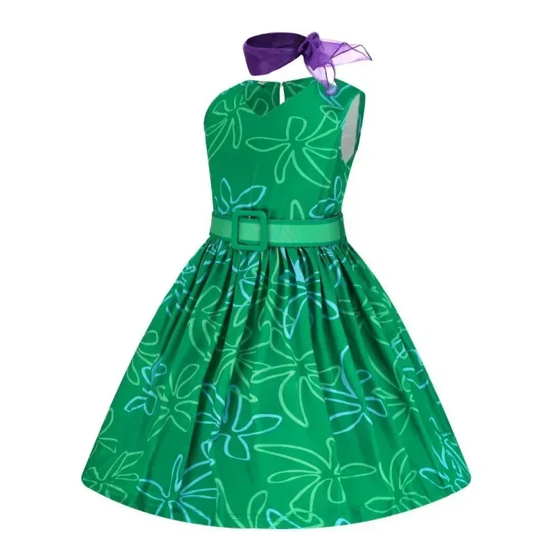 

COSda@Ensemble of cute and fun outfit for girls with sleeveless floral patterned trapeze skirt, belt, scarf, suitable