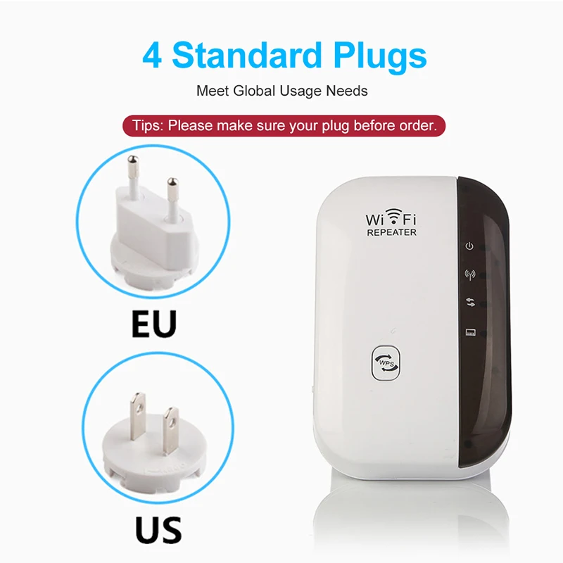 EU/US PLUG 300Mbps Wireless WIFI Repeater 2.4G Router Wifi Range Extender Wi-Fi Signal Amplifier 802.11N Network Card Adapter