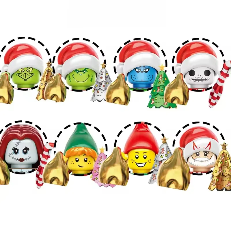 Frohe Weihnachten Figuren Bausteine TV6302 TV3011 TV3012 TV3013 TV3014 TV3015 TV3016 TV3017 TV3018 Kinder Geburtstagsgeschenk Spielzeug