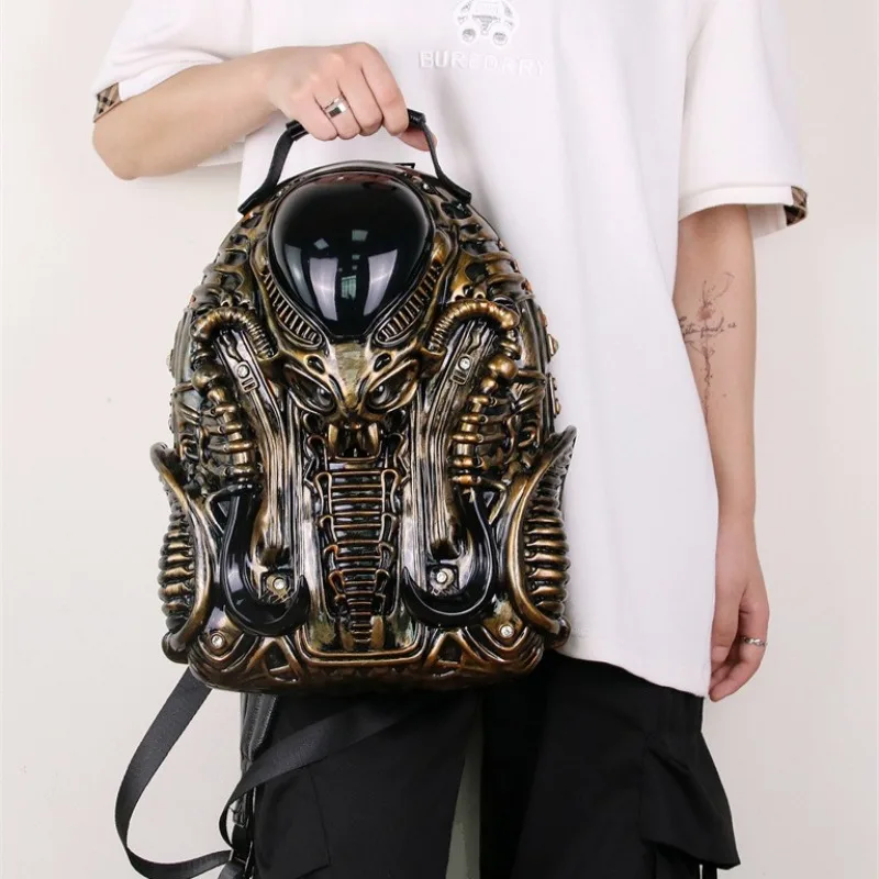 

Laptop Backpack School Backpack for College Students Fashion Alien Backpack Personality Punk Style for Both Men and Women