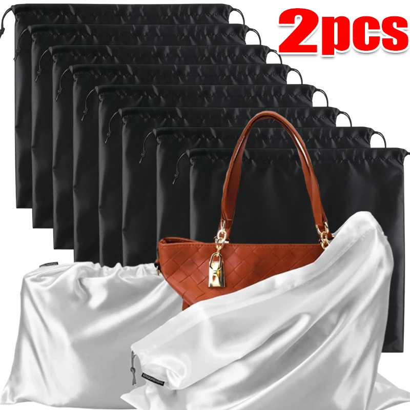2/1PCS Dust Bags for Handbags, Satin Dust Cover Storage Bag with Drawstring Travel Storage Pouch for Purse Clothes Shoes Boots