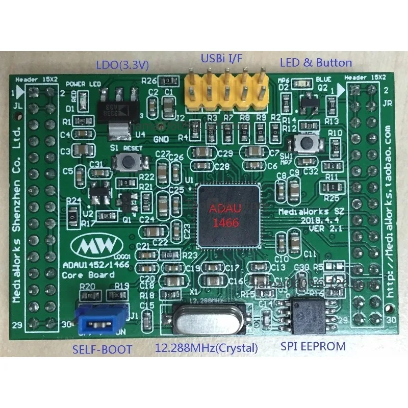 ADAU1452 ADAU1466 Signal Processing Core Development Board