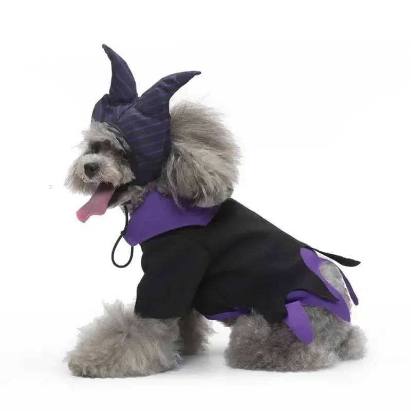 

Funny Dog Clothes Halloween Witch Costume Pet Wear Comfortable Cosplay Party Prop Polyester Puppy Clothing Stage Performance