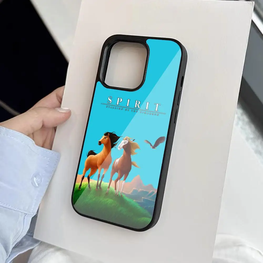 Spirit Stallion Horse Phone Case For Iphone 15 14 13 12 11 Pro Max Mini 8 Plus Se Xr X Xs 2020 PC+TPU Cover