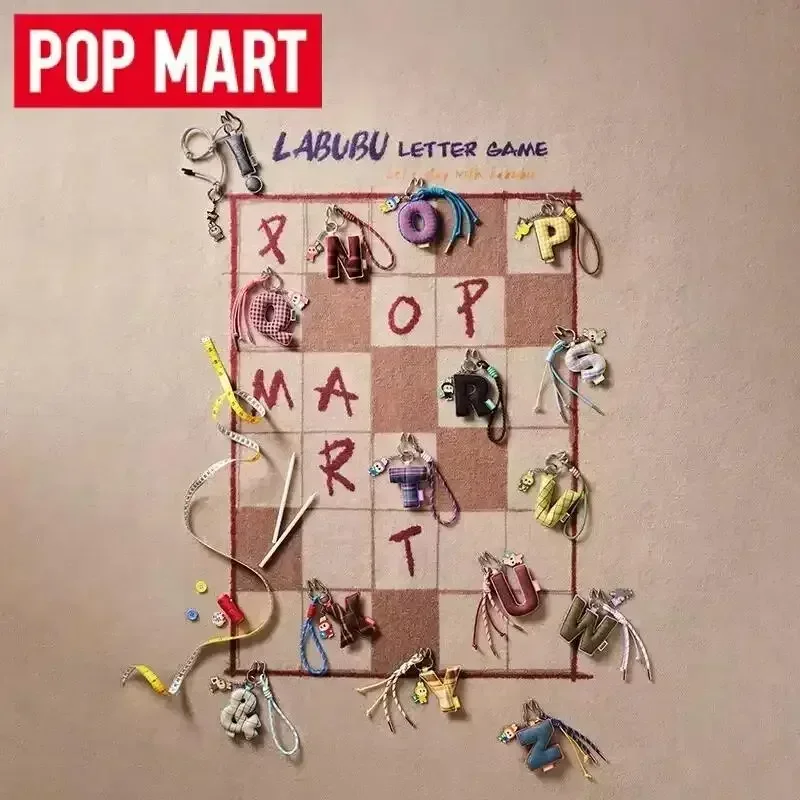 

POP MART LABUBU The Monsters Pin for Love Series Letter Pendant Mystery Box Toys Blind Box Guess Bag Doll Cute Anime Figure Gift