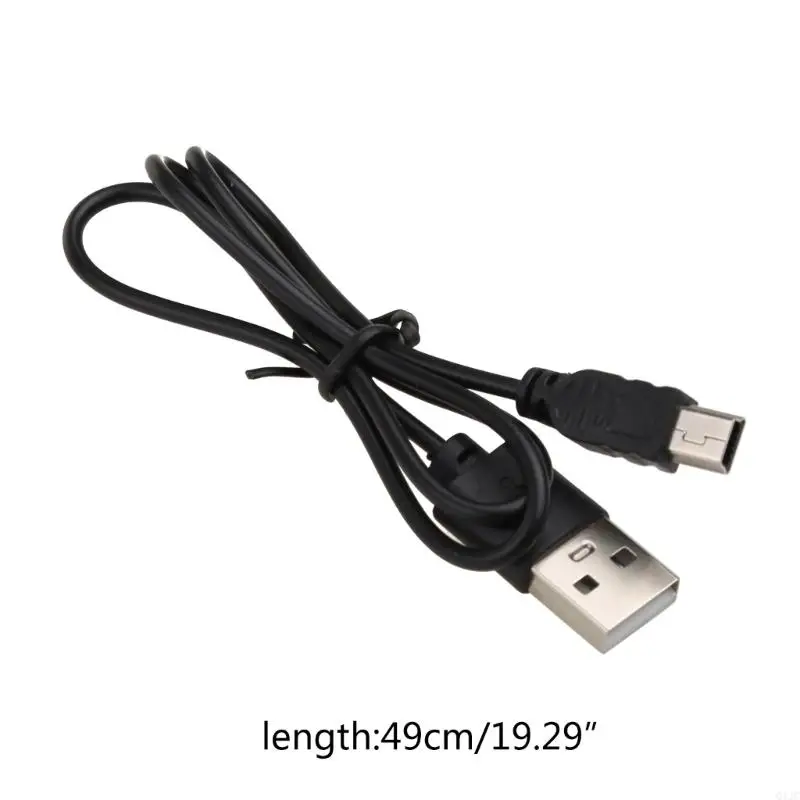 Q1JC Adaptador cable datos portátil negro USB 2.0 macho corto a mini 5 pines