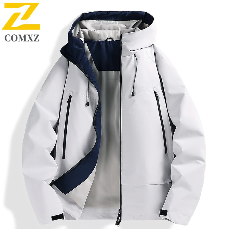 

Unisex Casual Jacket Windproof Waterproof Wear-resistant Mountain Climbing Charging Hooded Jacket Outdoor Camping Travel Jacket