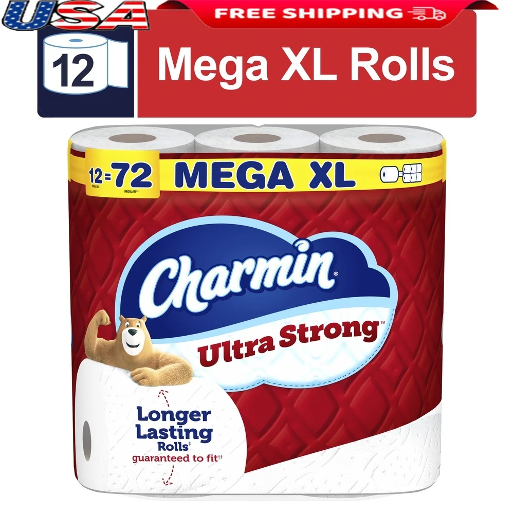 

Ultra Strong Toilet Paper 12 Mega Rolls 4X Wet Strength Diamond Weave Texture Clog Safe Septic Safe 2 Ply Unscented 4356 Sheets
