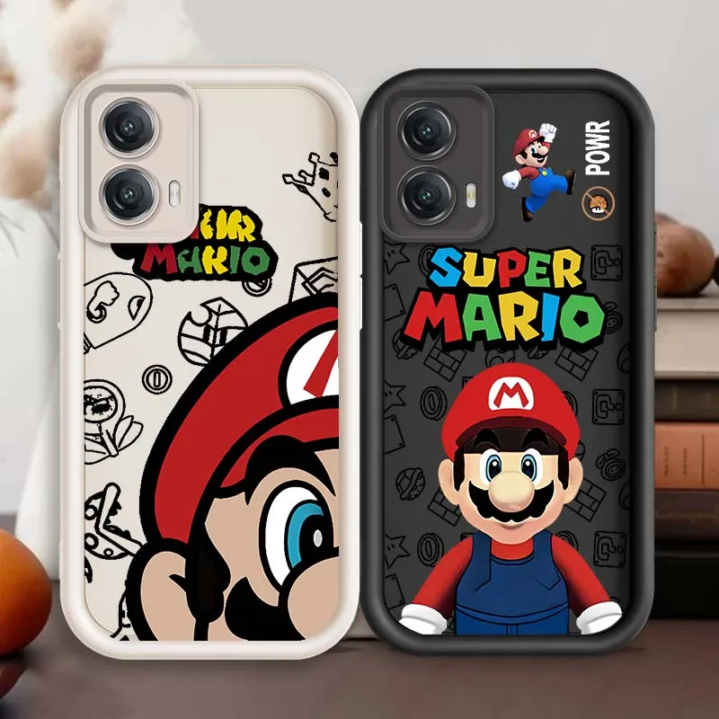 

Cartoon Super M-Mario For Motorola G85 Edge 50 60 G54 G35 E14 G04 G34 G Stylus G54 G13 G32 G14 5G Eye Ladder