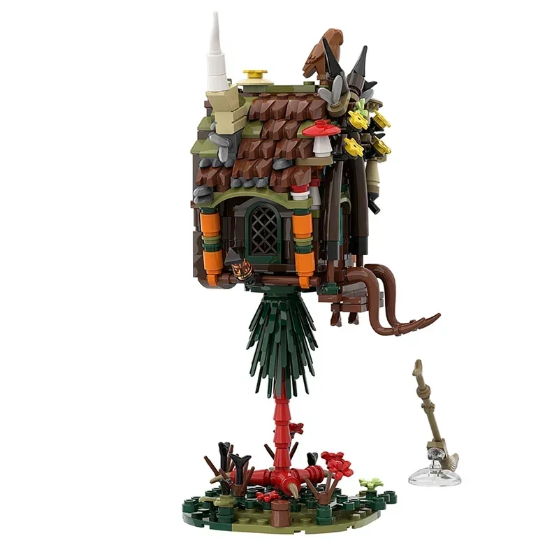 Moc headz Baba Yaga hut Grandma Yaga Movie Building Blocks Model Action Figures Construct Bricks Toy Children Gift Juguetes