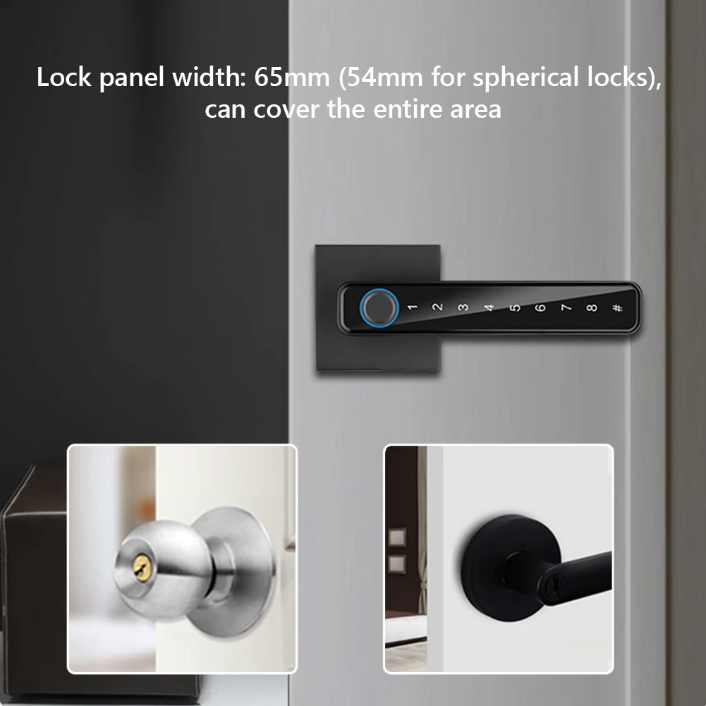 TUYA/TTLOCK Biometric Fingerprint Smart Door Lock Password Electronic Lock Keyless Entry Door Knobs Lock Security Door Handle