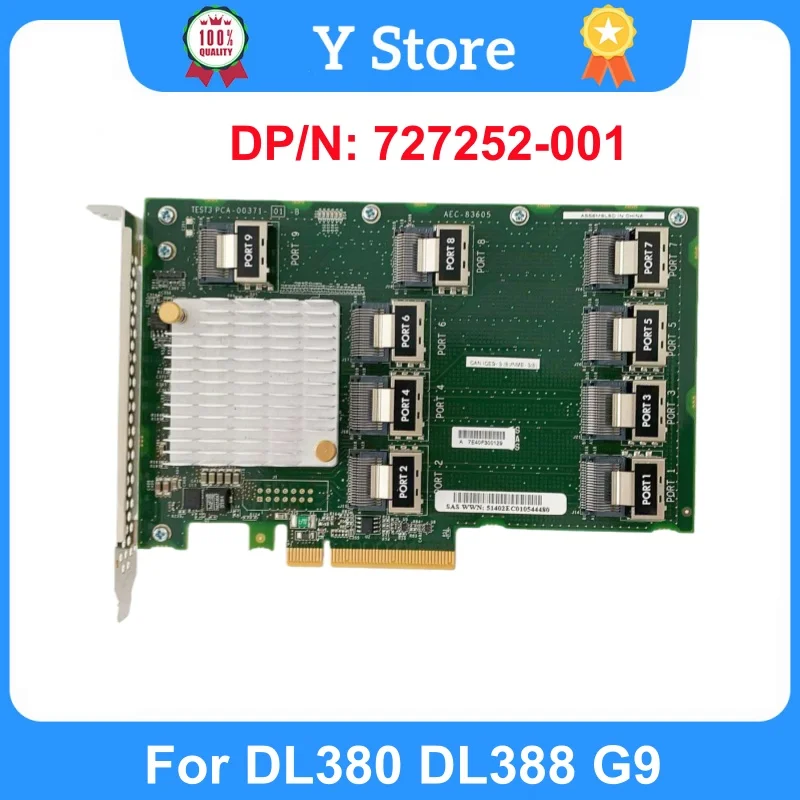

AEC-83605 761879-001 727252-001 727253-001 727250-B21 Карта расширителя SAS SATA 12 ГБ для карты RAID-контроллера DL380 DL388 G9