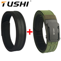 TUSHI Brand 4.3CM Wide outdoor tactical waist belt function automatic buckle nylon man hanging gun shooting training waist cover