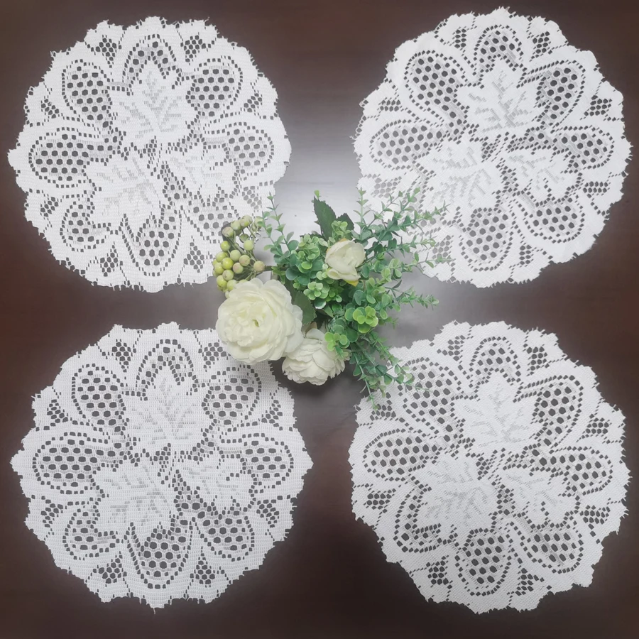 

30x30cm White Placemat for Dining Table,Breathable and Absorbent,Ideal for Home, Restaurant and Party Decoration