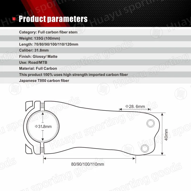 Race Face NEXT – tige de guidon de vélo en Fiber de carbone 3k, 70-120mm, support 6 °