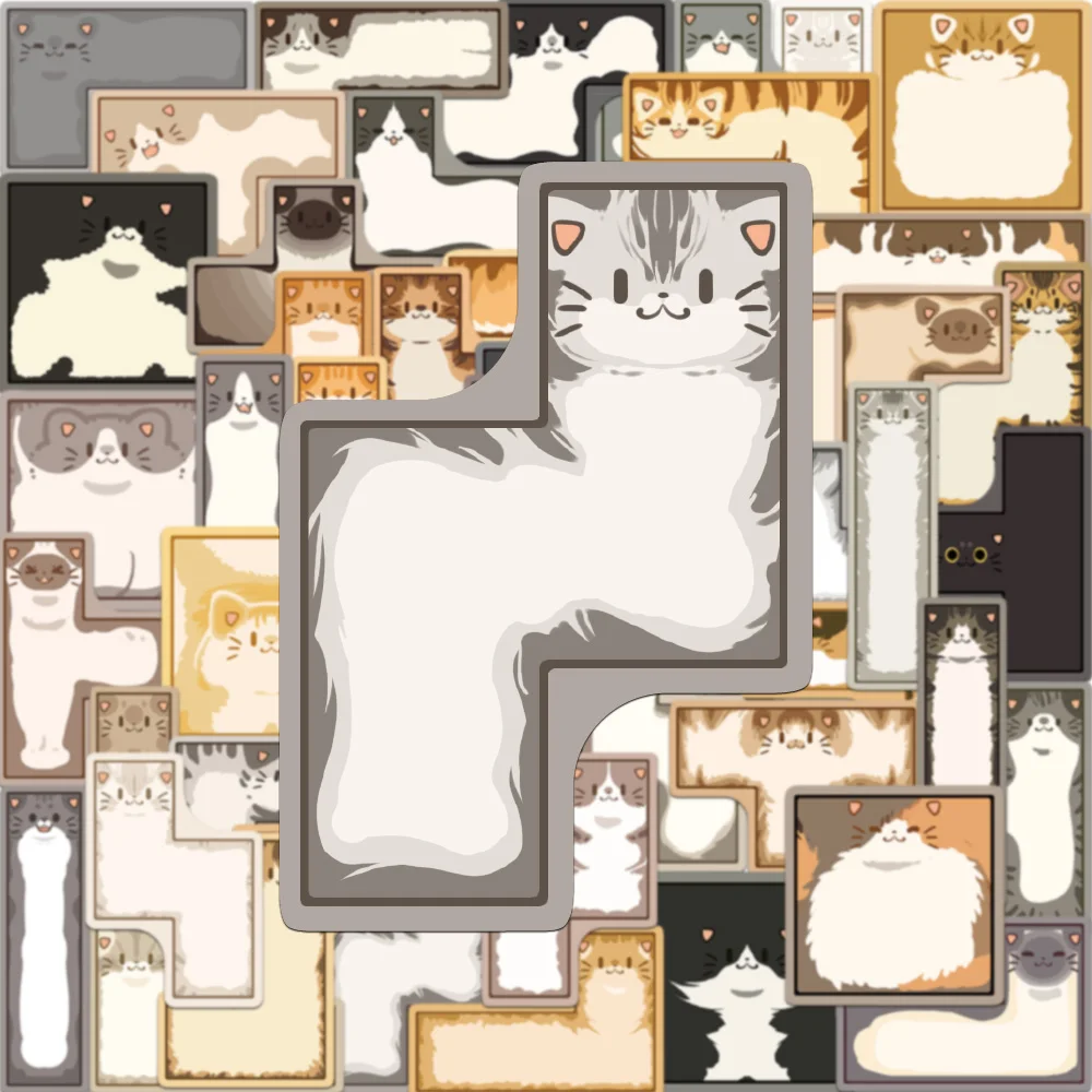 50 pçs dos desenhos animados engraçado gato tetris adesivo criativo diversão colagem diy caso de telefone scrapbook bagagem notebook adesivos