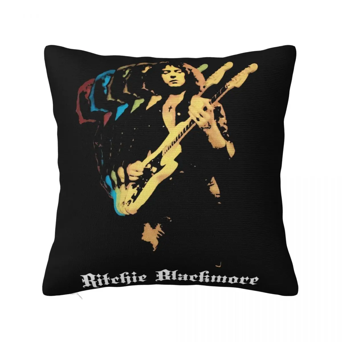 Ritchie Blackmore 솔로 레인보우 딥 퍼플 Rocknroll Dio 뉴 블랙 S 여성 남성 브랜드 슬로건 귀여운 빈티지 베개 케이스