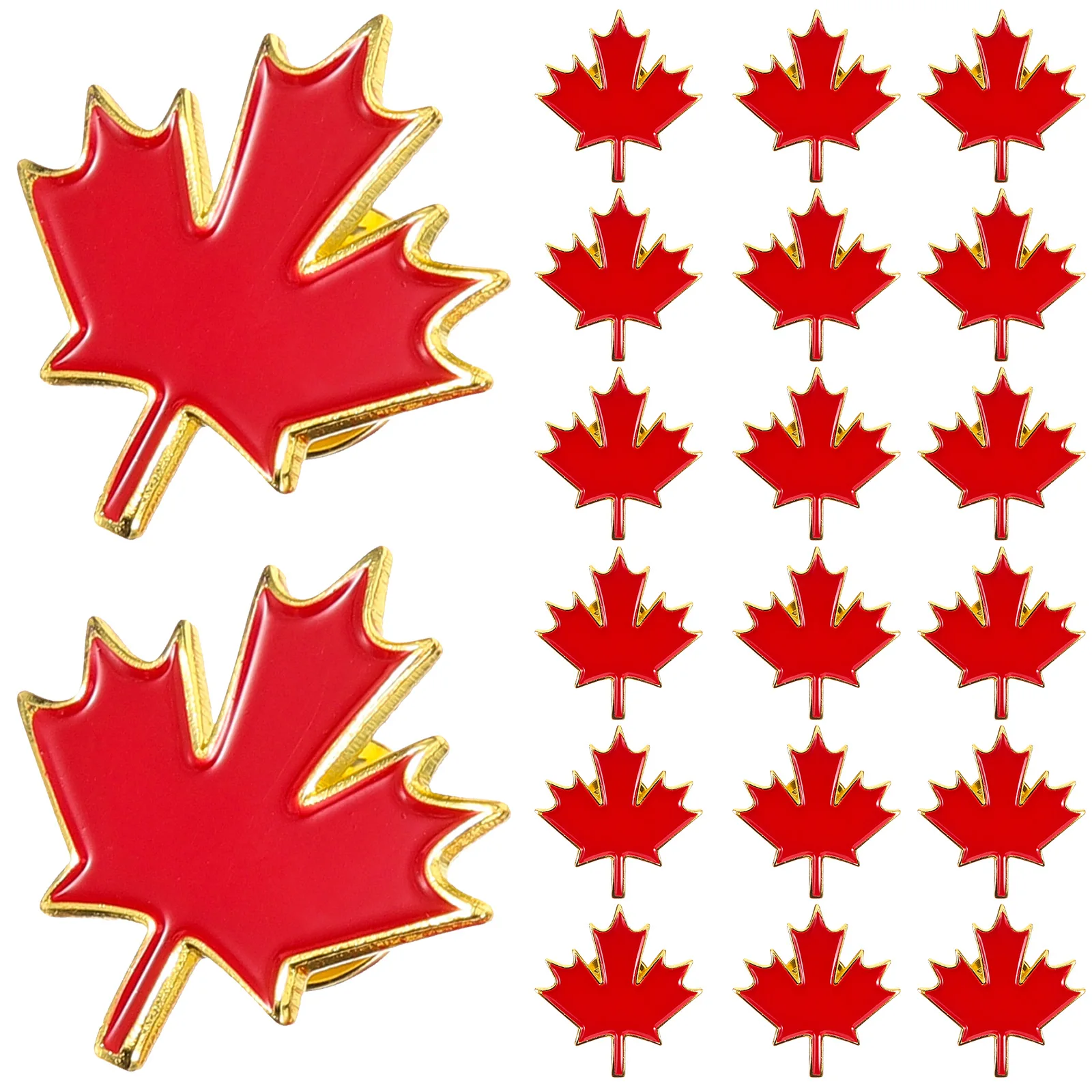 

20 Pcs Leaf Brooch Durable Pins Elegant Special Gifts Maple Leaf Brooch Daily Formal Canada Decorative Jewelry