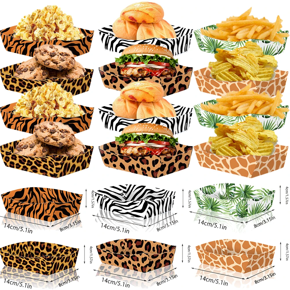 Food Snacks For Baby Shower - 6/12/24/36pcs Jungle Safari Party Decor Disposable