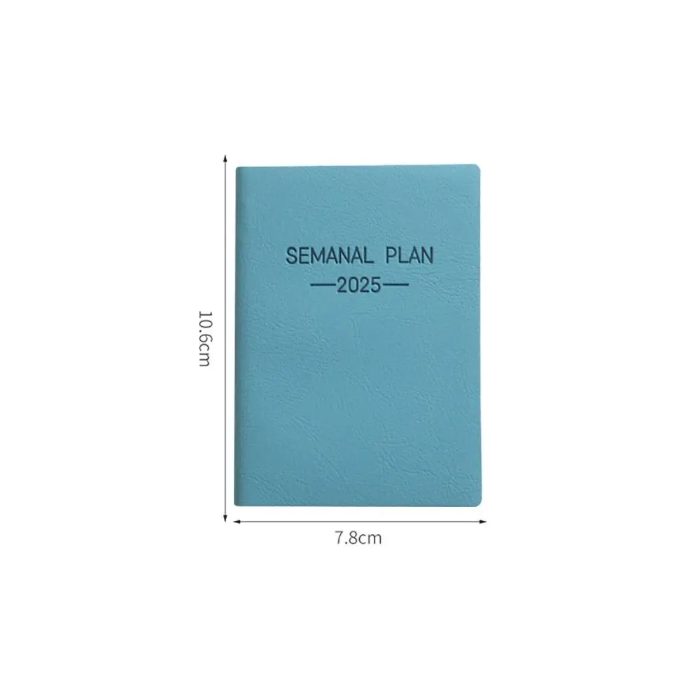 2025 A7 Spanish Agenda Book Simple Morandi Color Notebook Daily Weekly Monthly Planner Notebook To Do List Notepad With Calendar