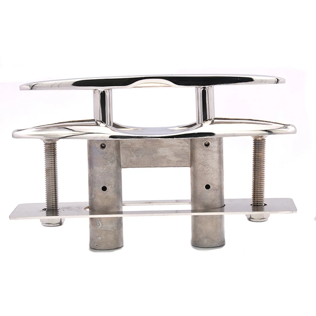 316 Stainless Steel Cleat Boat Base Bollard Pull Ship Bolts Mount Heavy Mooring Lift Flat Deck Duty Accessories