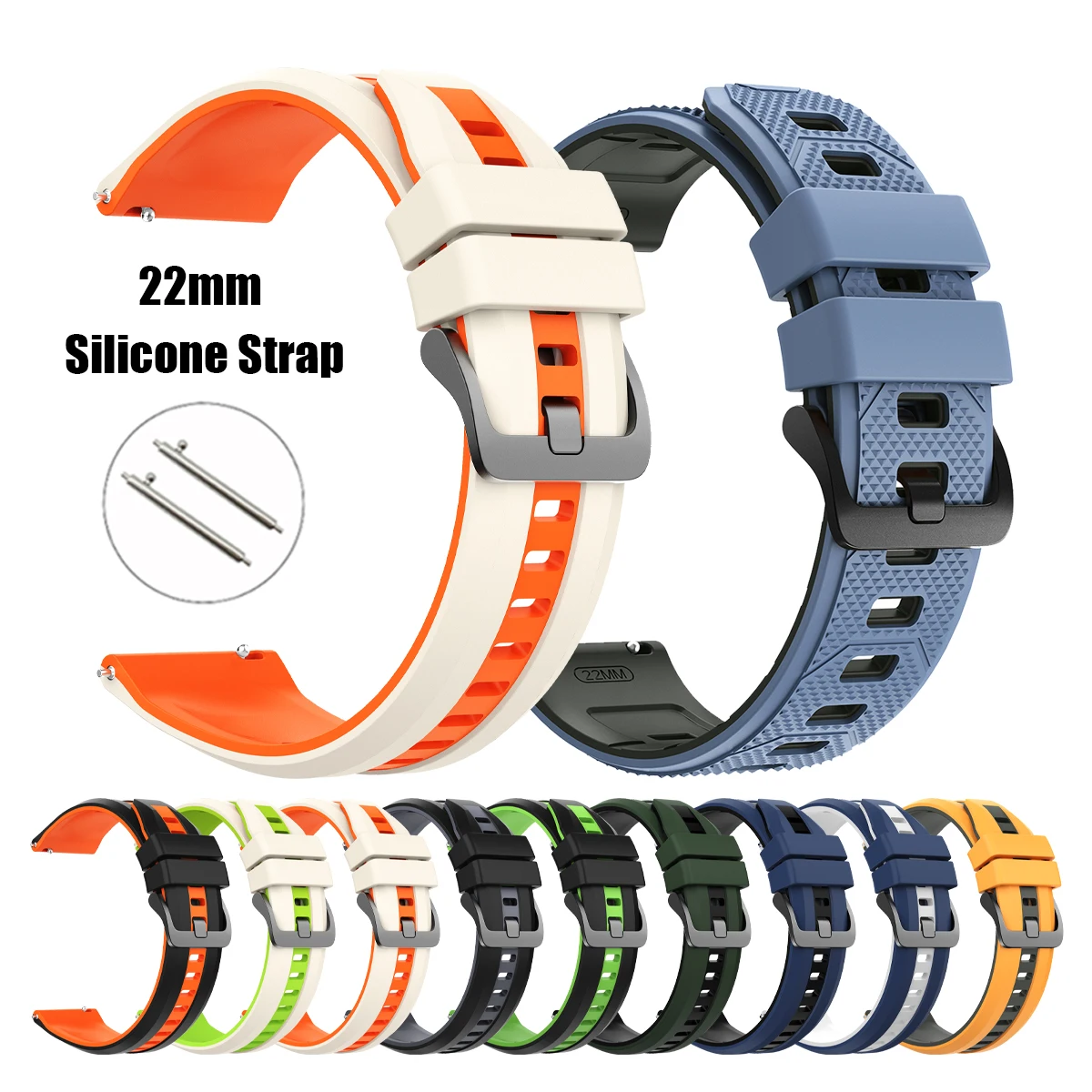 22mm Silikonarmband für Ticwatch Pro 3 Ultra GPS Smartwatch Armband für TicWatch Pro 3 GPS GTX E2 S2 Armband Universelle Armbänder
