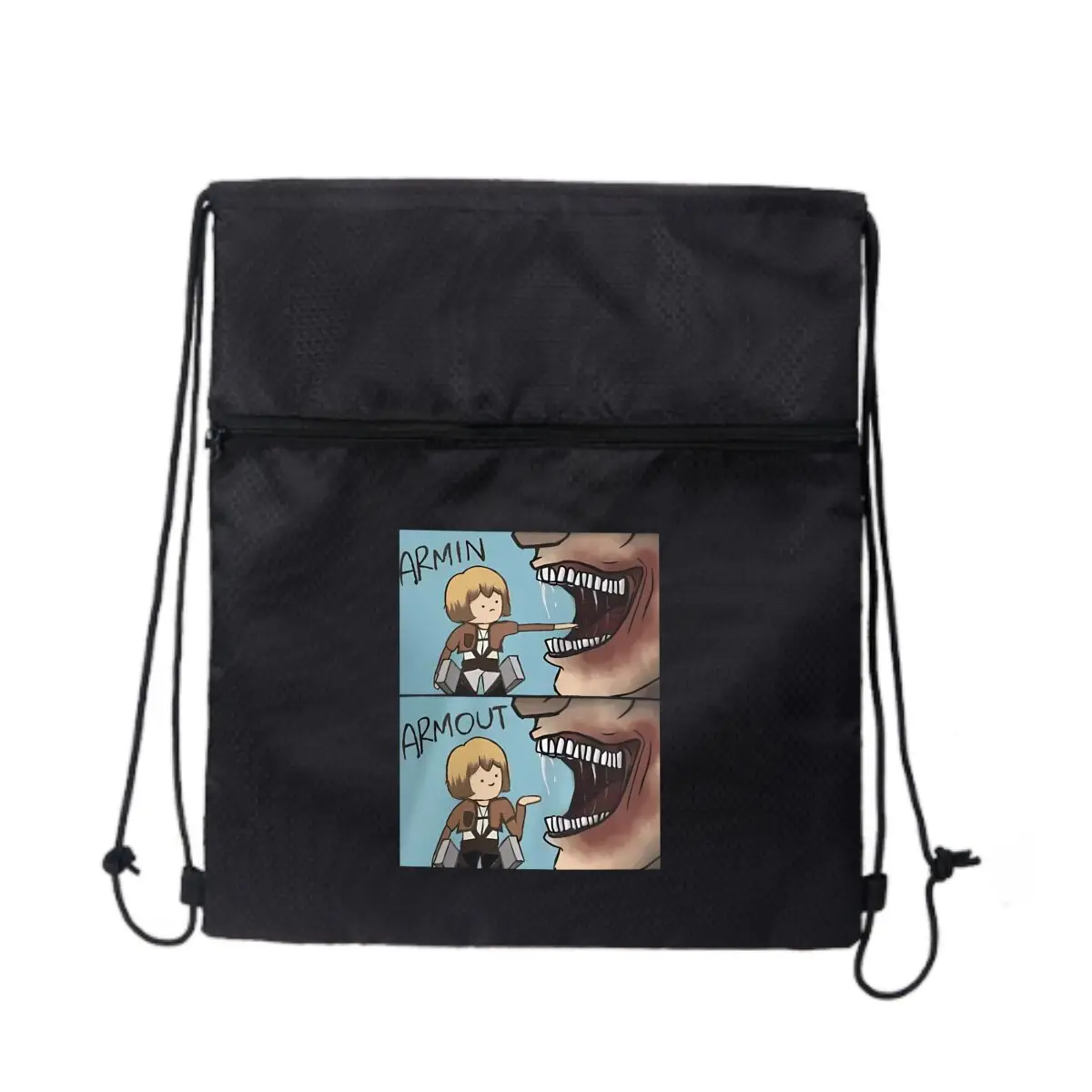 

Armin's Choice Аниме Юмор Спортивный рюкзак на шнурке Спортивный рюкзак для фитнеса и путешествий на открытом воздухе