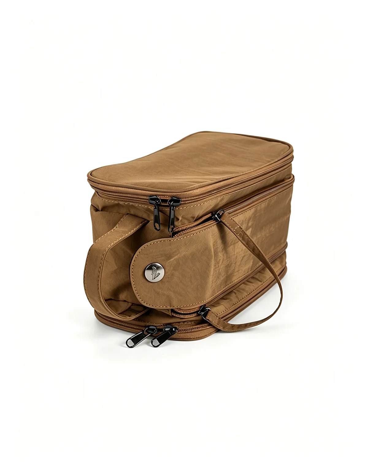 Strapazierfähige Nylon-Kosmetiktasche, leichte Reise-Toilettentasche mit Doppelreißverschluss, geräumiger Aufbewahrungsorganizer für Schreibtisch und Koffer, Unisex – Detail 7