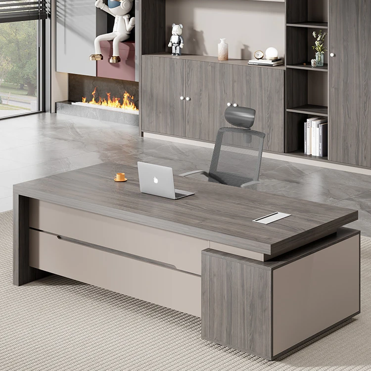 Design exclusivo chefe mesa armário de armazenamento supervisor gerente mesa simples bloqueio presidente cadeira trabalho mesa escritorio móveis