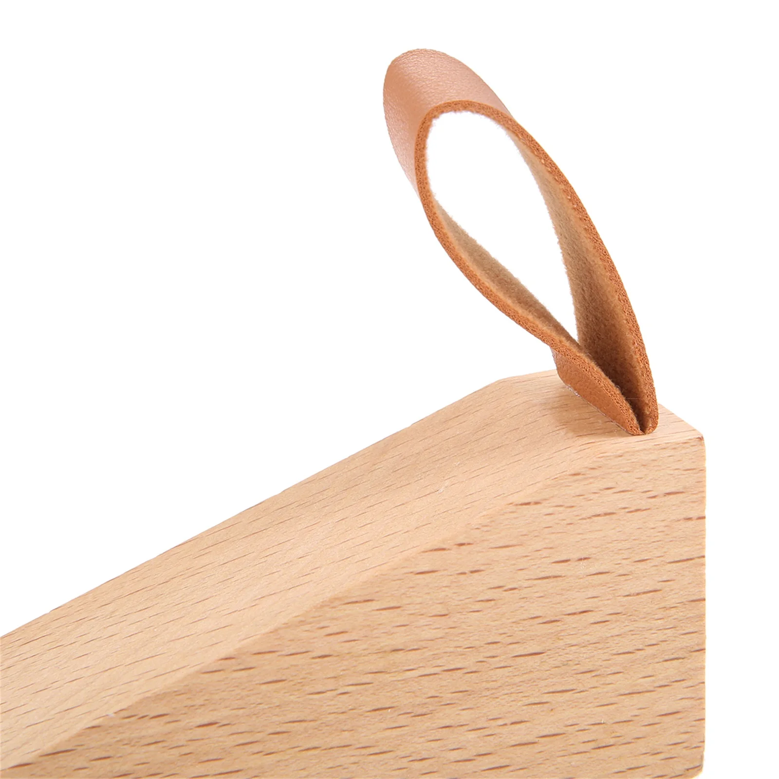 1 pz piccolo tappo per porta in legno massello faggio/noce nera arresto antiscivolo bambini proteggi corda in pelle zeppa anti-collisione casa creativa