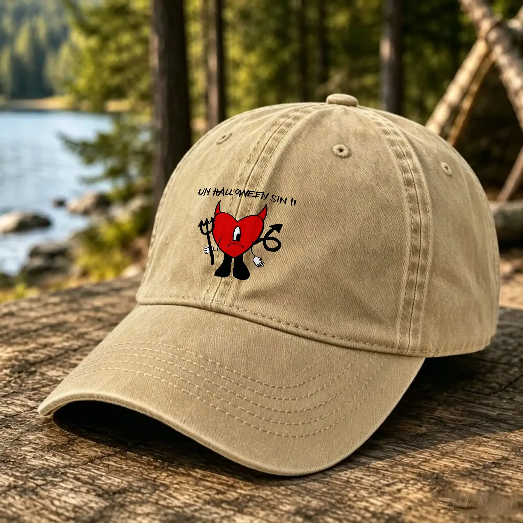 Summer Un Halloween Sin Ti   Bads Bunnys Baseball Cap Sun  Adjustable Custom DIY Washed Hip Hop Hats Female Male Baseball Caps