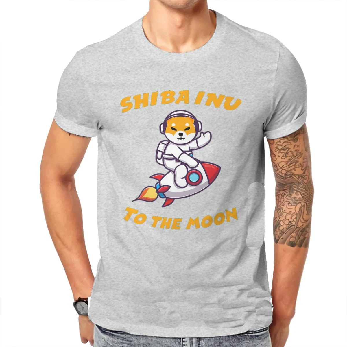 Shib Shiba Inu Crypto Cryptocurrency Coin Tshirt For Men Shibarmy Tees Cotton T Shirt Novelty T-Shirt Harajuku Streetwear