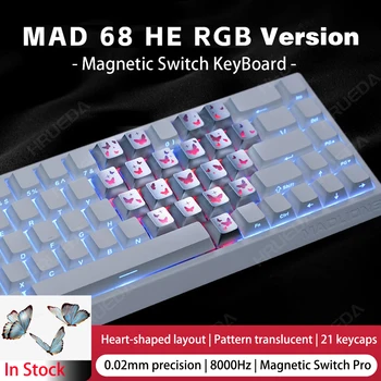 FGG MADLIONS Mad60 68 HE Magnetic Switch Mechanical Keyboard Butterfly Keycap Wired RGB Ho