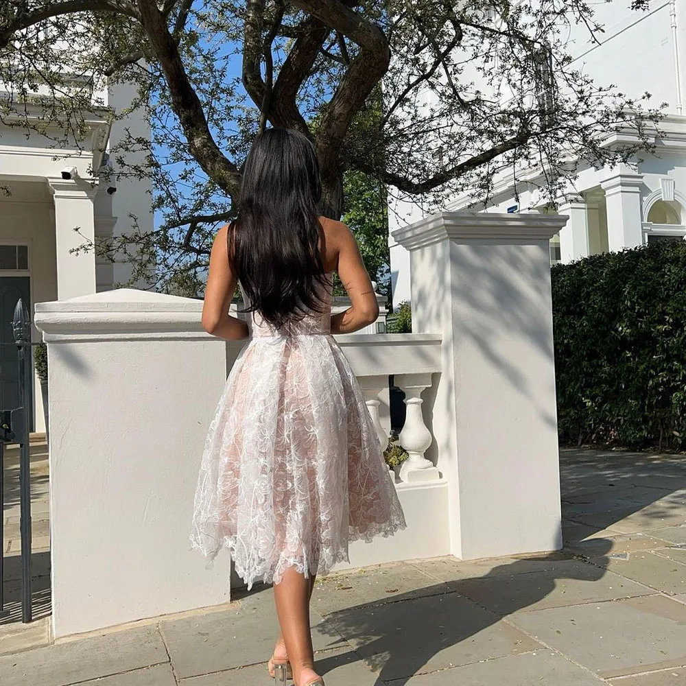 Elegant Short Party Dress Vacation Style Evening Outfit Chic Mini Length Feminine Summer Holiday Cocktail Celebration Wear