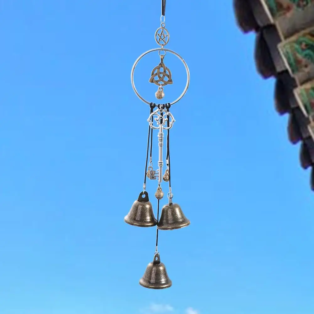 Bendición hecha a mano colgante campana de bruja Retro creativo colgante de Metal novedad Vintage campana de oración balcón