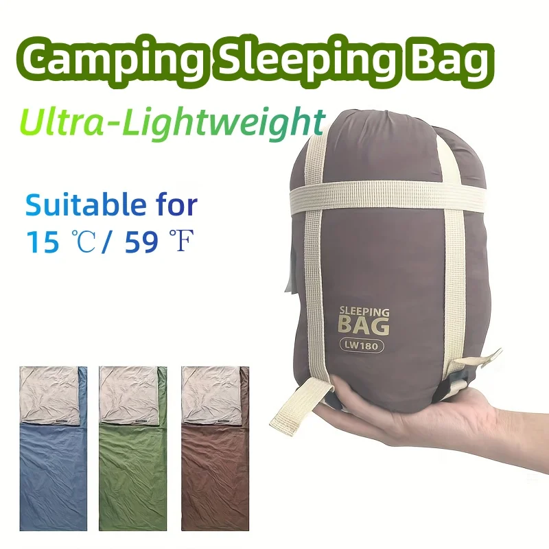 

[15 °C/59 °F]Ultra-Lightweight Camping Sleeping Bag-Portable, Breathable,Foldable Mini Design for Travel Hiking & Outdoor Travel