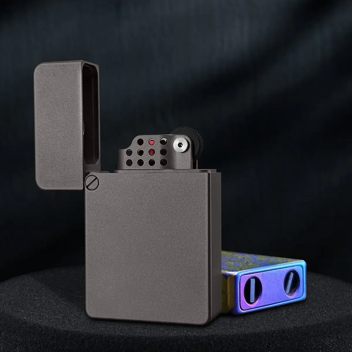 Tiger Shark Titanium Alloy Flint Wheel Lighter, CNC Armor Design for Premium Gifts & Collectors