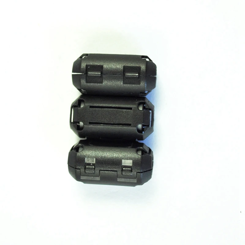 RISE-10 Pcs 7Mm Inner Diameter Ferrite Core Ring Cable Clip & 6 Pcs Clip On Emi Rfi Noise Ferrite Core Filter For 5Mm Cable