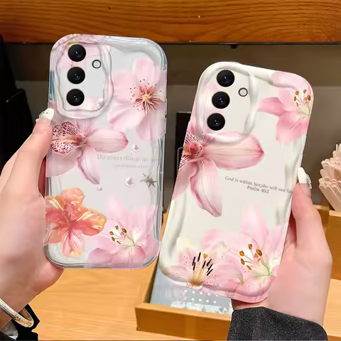 Lily Flower Print Phone Case for Samsung Galaxy A16 A06 A55 A35 A25 A15 A05 A05S A54 A34 A24 A14 A73 A53 A33 A23 A13 A52 A32 A22