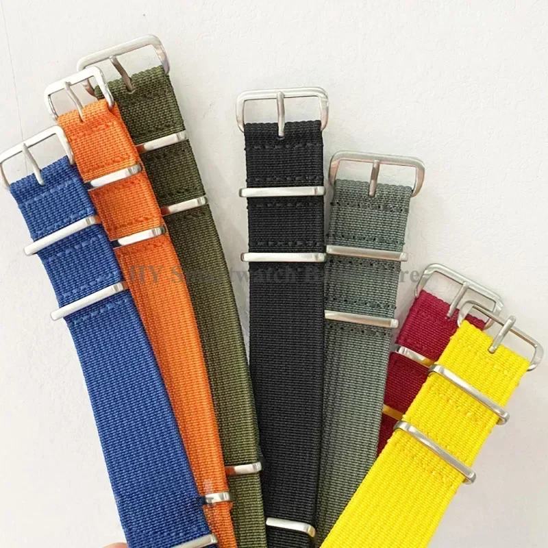 20mm 22mm Military Nylon Watch Band for Seiko Canvas Wrist Band for Rolex Belt Men Women Sport Strap Fabric Bracelet Replacement