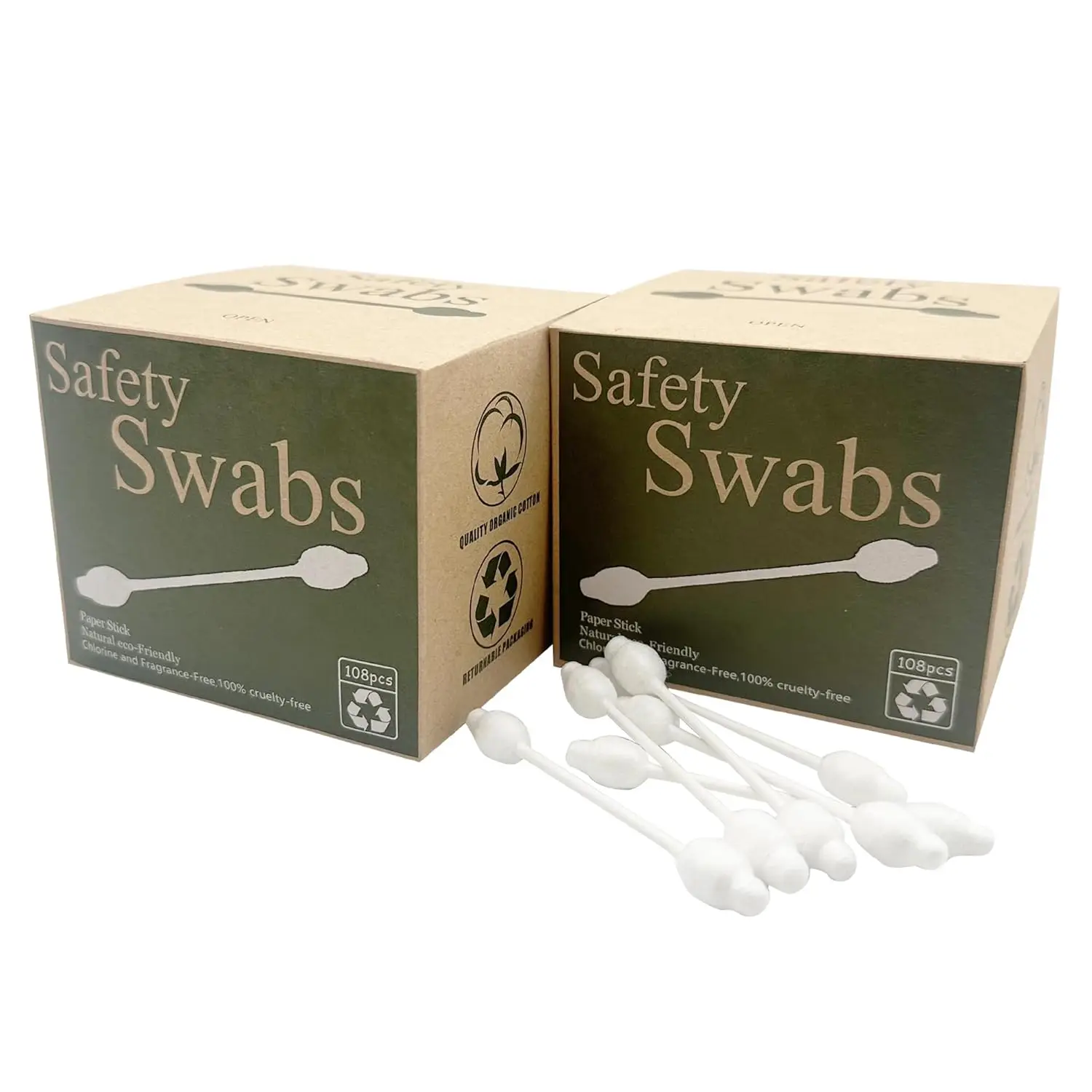 

Packs Safety Cotton Swabs with Large Tip, Baby Cotton Buds 216pcs