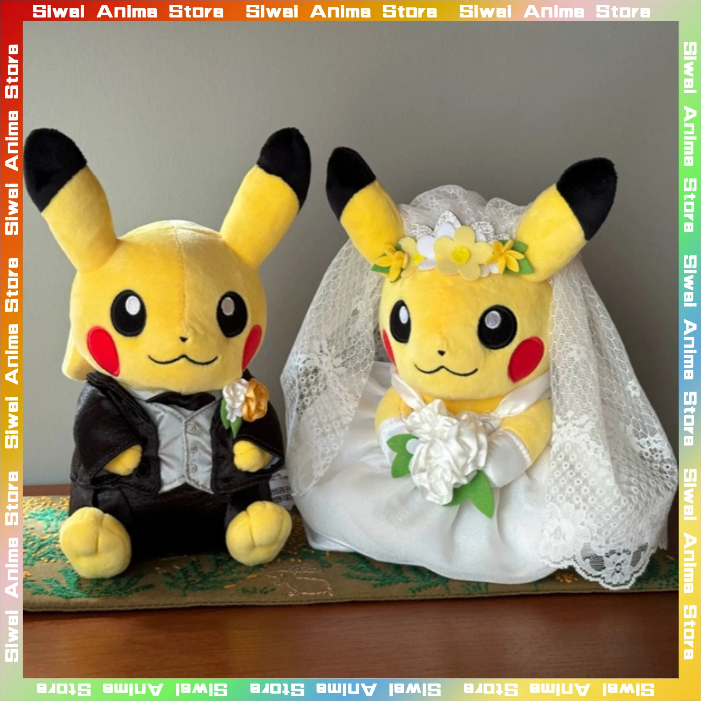 Pikachu Plush Doll Wedding Gifts Kawaii Anime Pokemon Garden Wedding Series Stuffed Toys Cute Cartoon Pikachu Room Decoration