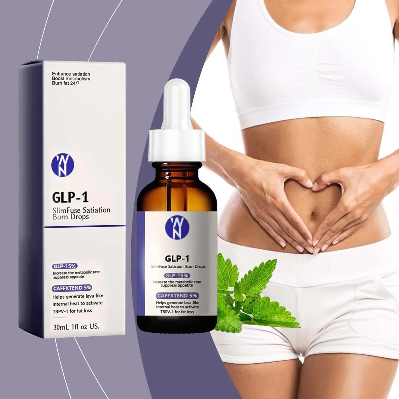 Napharm GLP-1 Metabolic Boost Drops Body Sculpting Massage Drops for Female Male Shaping Waist